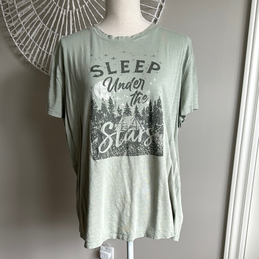 Maurices Cozy Green ‘Sleep Under the Stars’ Pajama Top